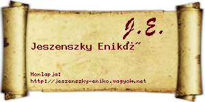 Jeszenszky Enikő névjegykártya